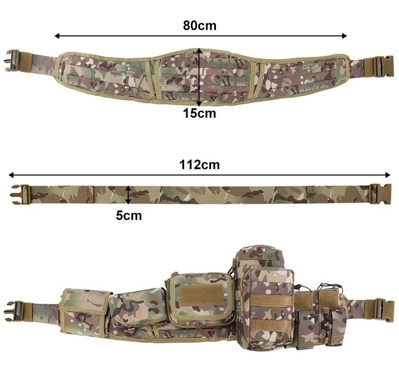 Multi-Functional 6-Piece Tactical Waist Belt