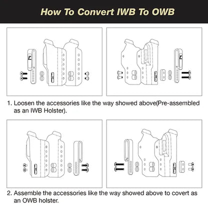 Glock19 Gun Holster OWB/IWB Transparent