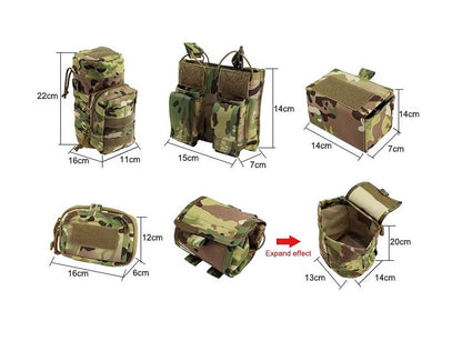 Multi-Functional 6-Piece Tactical Waist Belt
