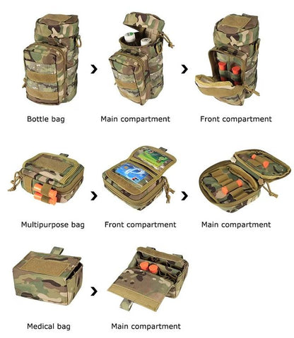 Multi-Functional 6-Piece Tactical Waist Belt